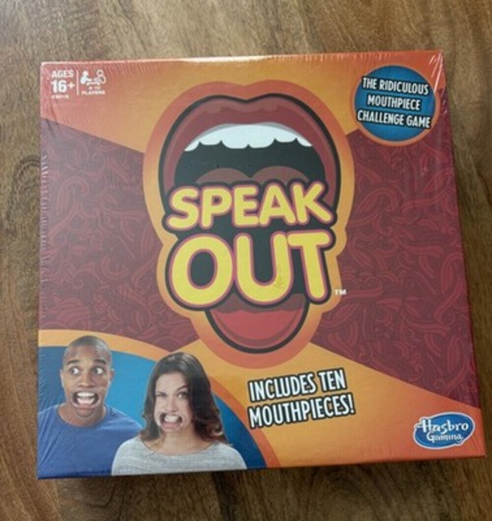 Hasbro Gaming Speak Out Mouthpiece Board Game Ages 16+ New Sealed 4-10 Players
